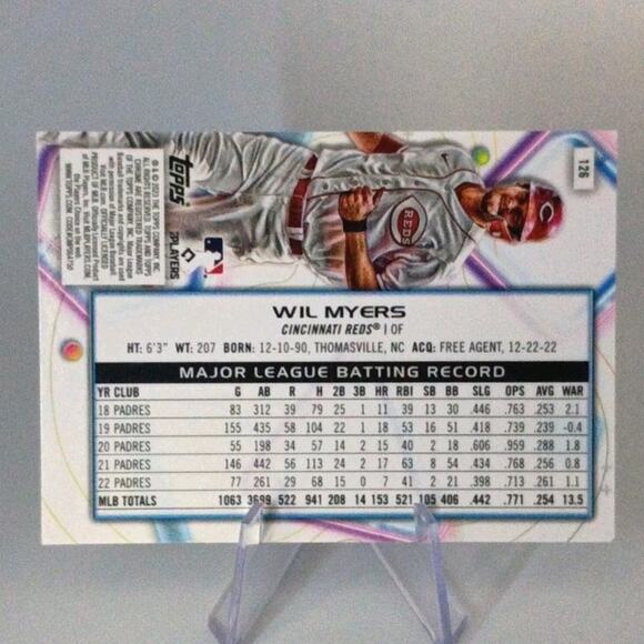2023 Topps Cosmic Chrome - Wil Myers #126 - Picture 5 of 5